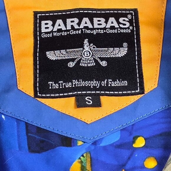 Barabas Mens Small Multicolor Vibrant Lion & Roses Graphic Button-Up Shirt - Picture 6 of 9